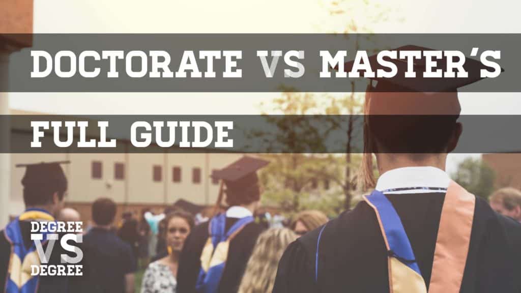 phd vs doctorate vs masters